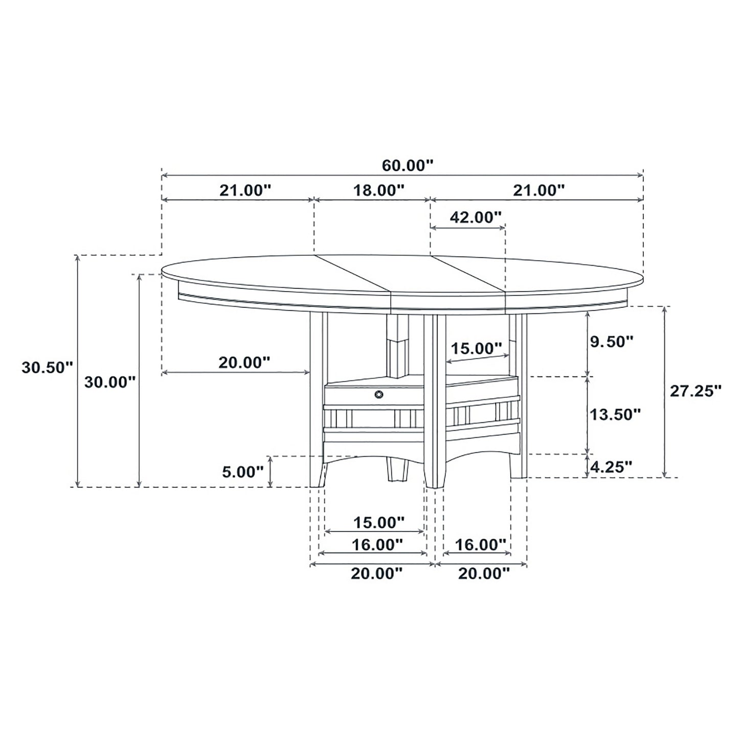 Lavon 5-piece Oval Extension Leaf Dining Set Espresso