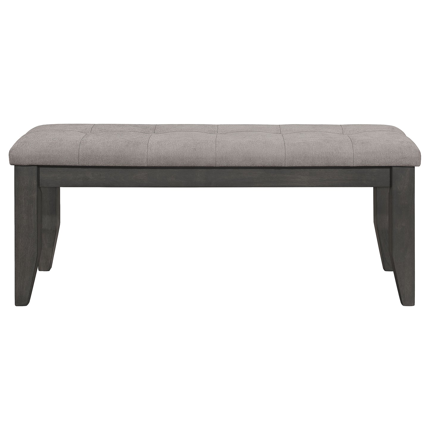 Dalila Fabric Upholstered Wood Dining Bench Dark Grey