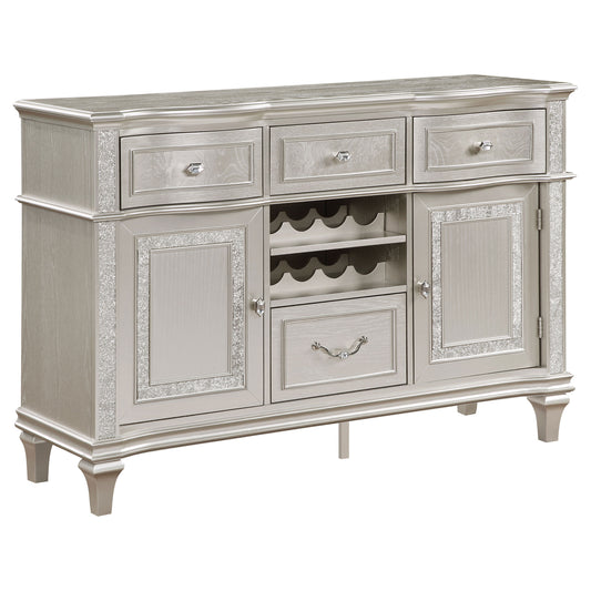 Evangeline 4-drawer Sideboard Buffet Cabinet Silver Oak