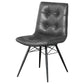 Aiken Upholstered Dining Side Chair Charcoal (Set of 4)