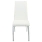 Bishop Upholstered Dining Side Chair White (Set of 2)