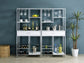 Figueroa 5-shelf Wine Storage Bar Cabinet White High Gloss