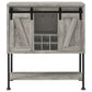 Claremont Sliding Door Home Bar Wine Cabinet Grey Driftwood