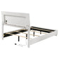 Felicity Wood Full LED Panel Bed White High Gloss