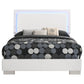 Felicity Wood Full LED Panel Bed White High Gloss