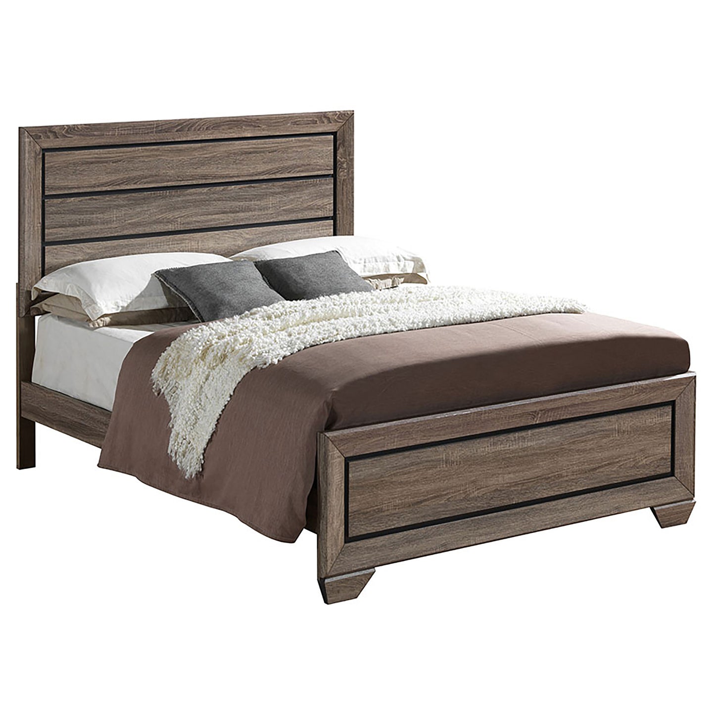 Kauffman 4-piece Queen Bedroom Set Washed Taupe