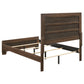 Brandon Wood Queen Panel Bed Warm Brown