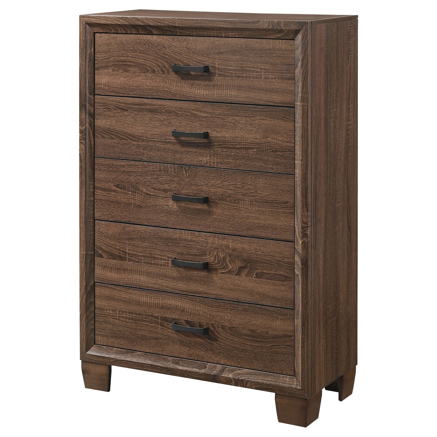 Brandon 5-drawer Bedroom Chest Warm Brown