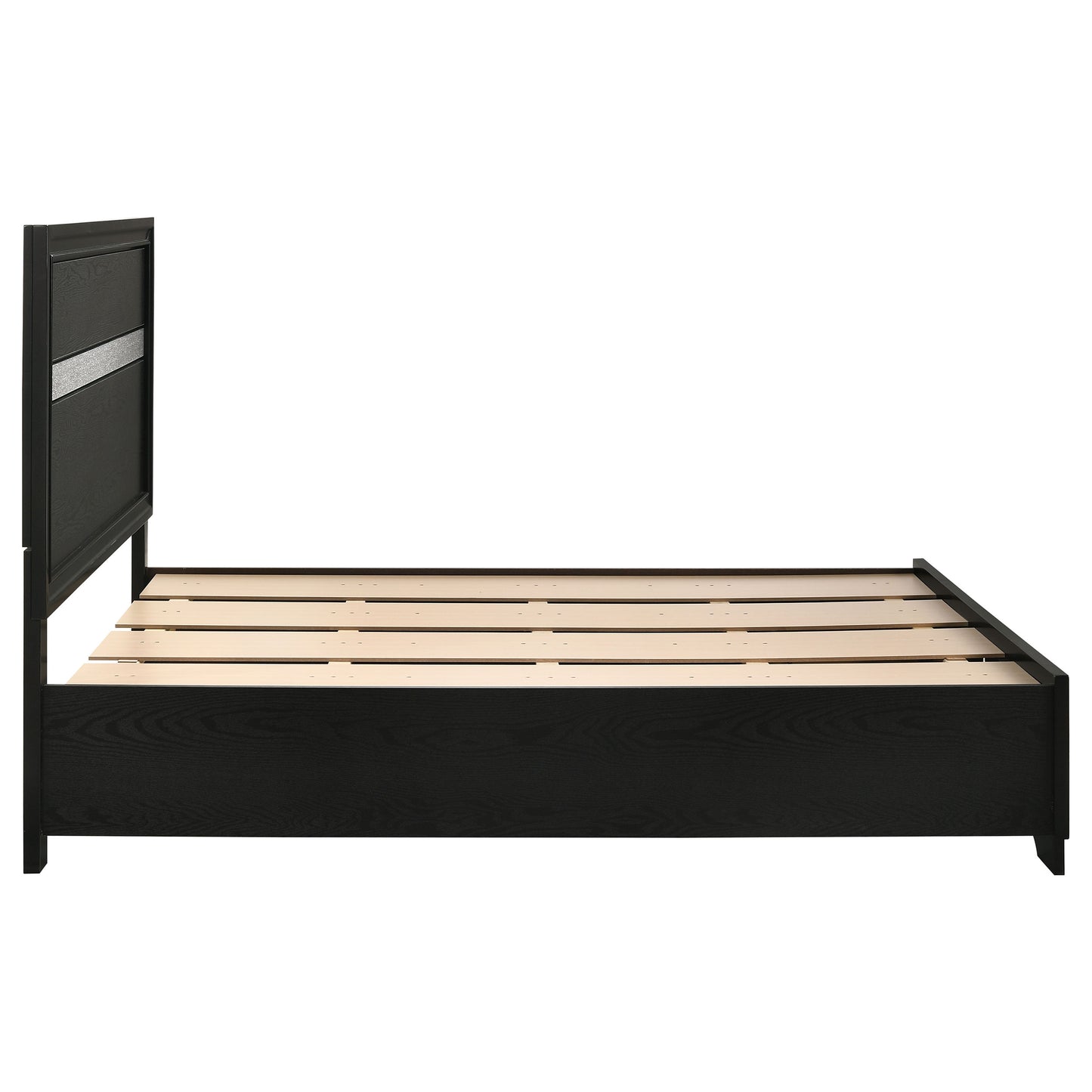 Miranda 51-inch Wood Full Storage Panel Bed Black