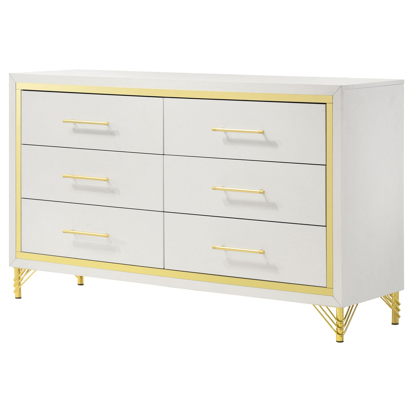 Lucia 6-drawer Dresser Cabinet White