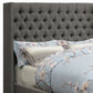 Bancroft Upholstered California King Wingback Bed Grey