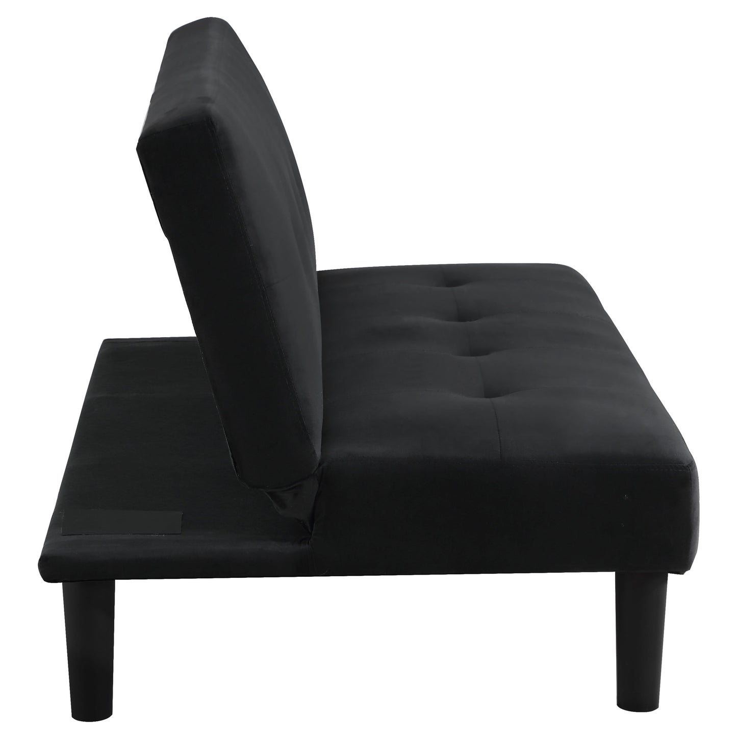 Stanford Upholstered Tufted Convertible Sofa Bed Black