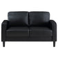 Ruth Upholstered Track Arm Loveseat Black