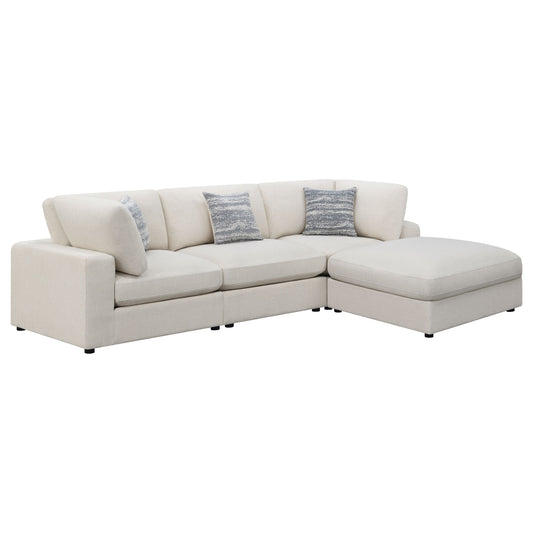 Serene 4-piece Upholstered Modular Sectional Sofa Beige