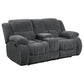 Weissman Upholstered Padded Arm Reclining Loveseat Grey