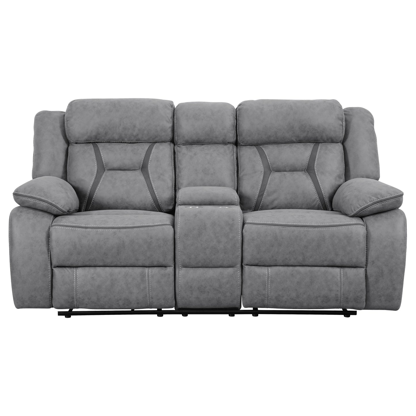 Higgins 2-piece Upholstered Motion Reclining Sofa Set Grey