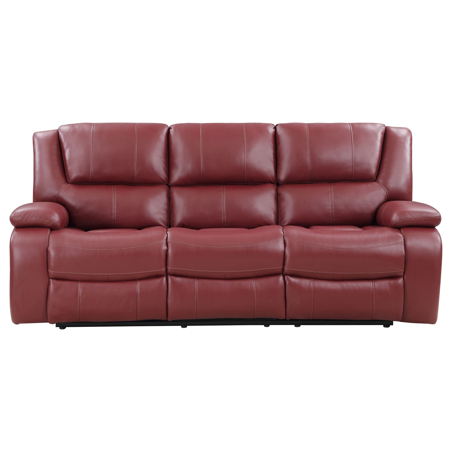 Camila 2-piece Upholstered Reclining Sofa Set Red