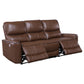 Greenfield 3-piece Power Reclining Sofa Set Saddle Brown