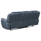 Sloane 3-piece Upholstered Reclining Sofa Set Blue