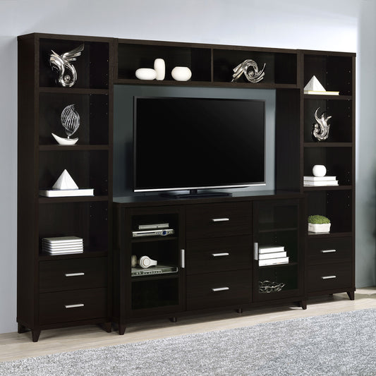 Lewes 4-piece 60" TV Entertainment Center Cappuccino