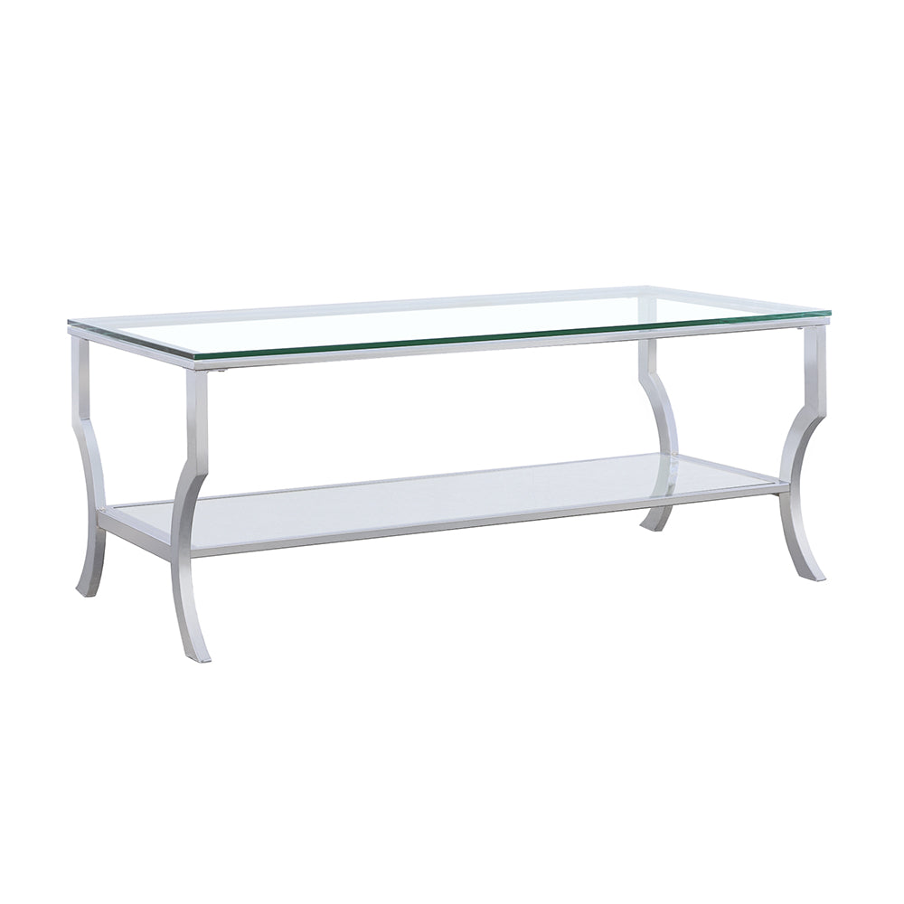 Saide Rectangular Glass Top Coffee Table Chrome