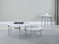 Avilla 2-piece Round Marble Top Coffee Table Set White