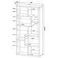 Theo 71-inch 6-shelf Bookshelf White