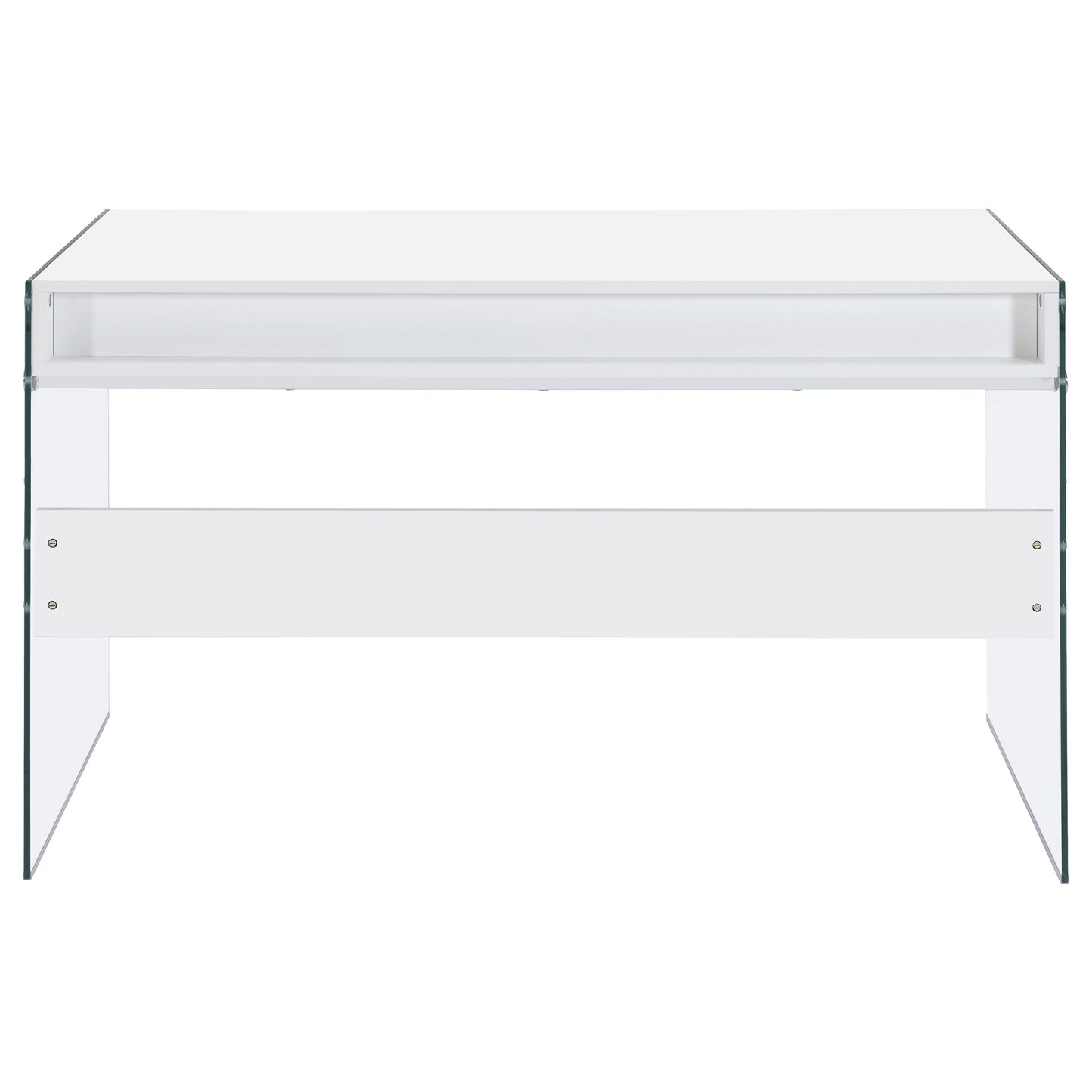 Dobrev 48-inch 2-drawer Writing Desk White High Gloss