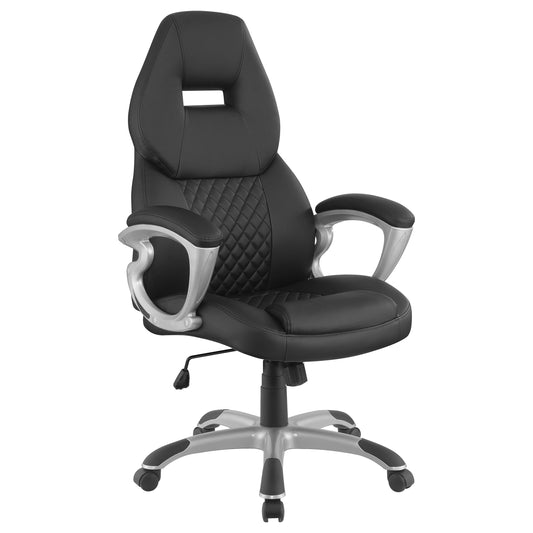 Bruce Upholstered Adjustable Home Office Desk Chair Black