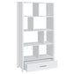 Dylan 68-inch 4-shelf Storage Bookshelf White High Gloss