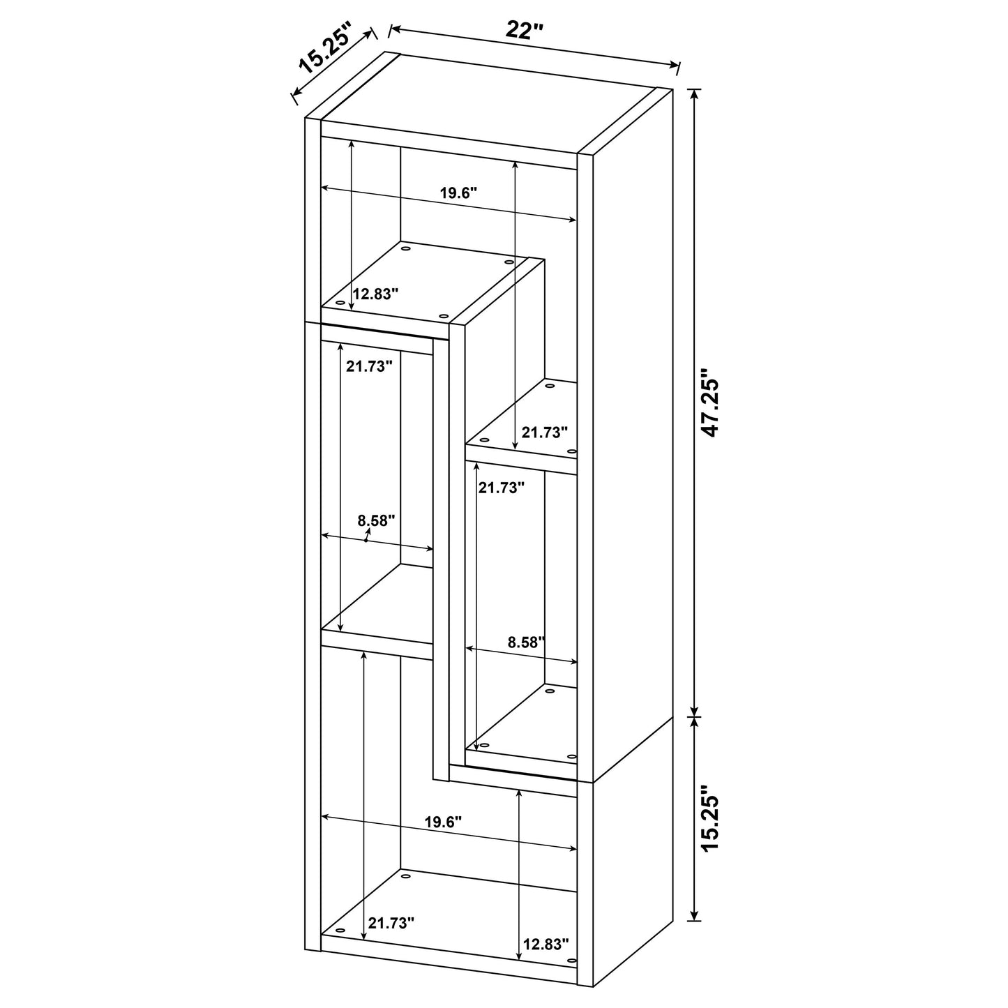 Velma Multipurpose TV Stand and Bookshelf Grey Driftwood