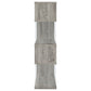 Emelle 63-inch 4-shelf Glass Panel Bookshelf Grey Driftwood