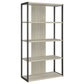 Loomis 72-inch 4-shelf Bookshelf Whitewashed Grey