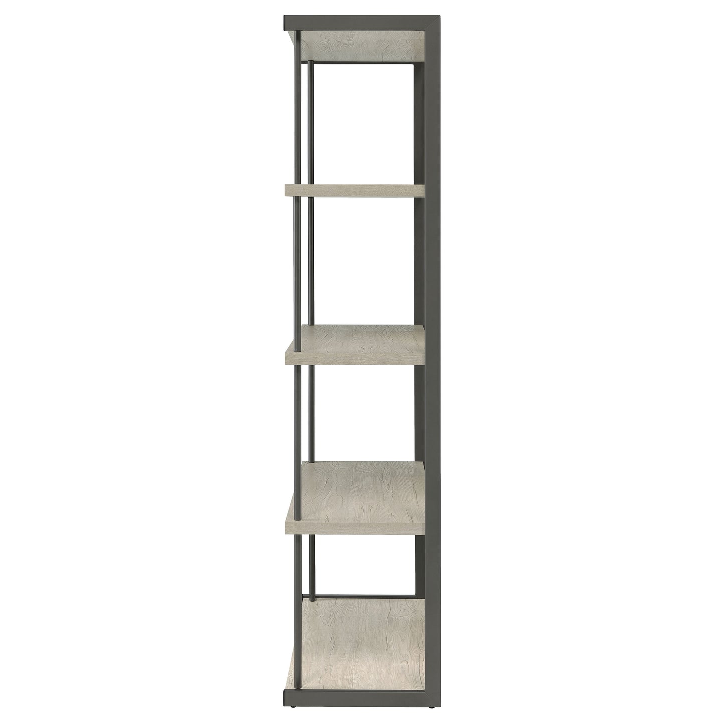 Loomis 72-inch 4-shelf Bookshelf Whitewashed Grey