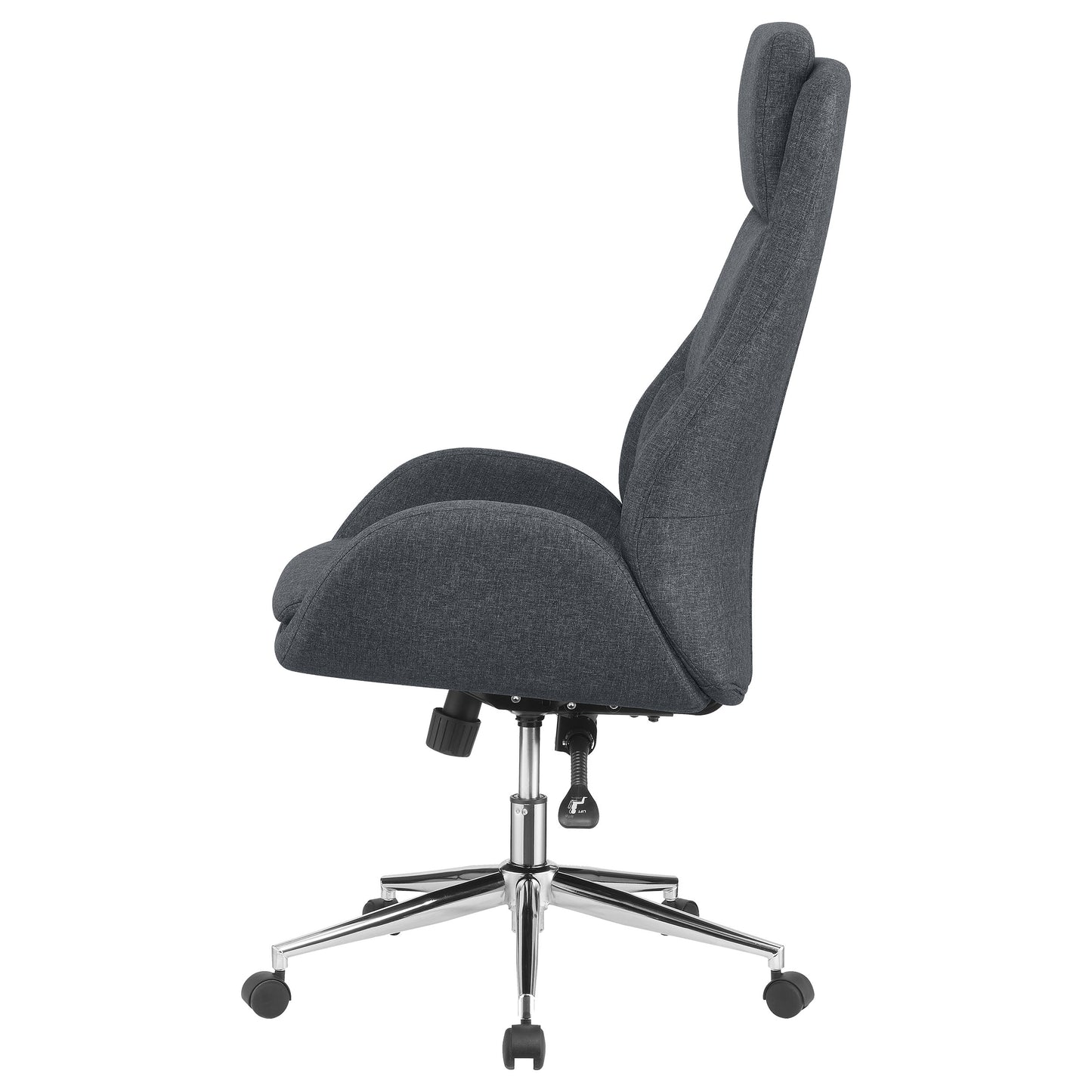 Cruz Upholstered Adjustable Home Office Desk Chair Grey