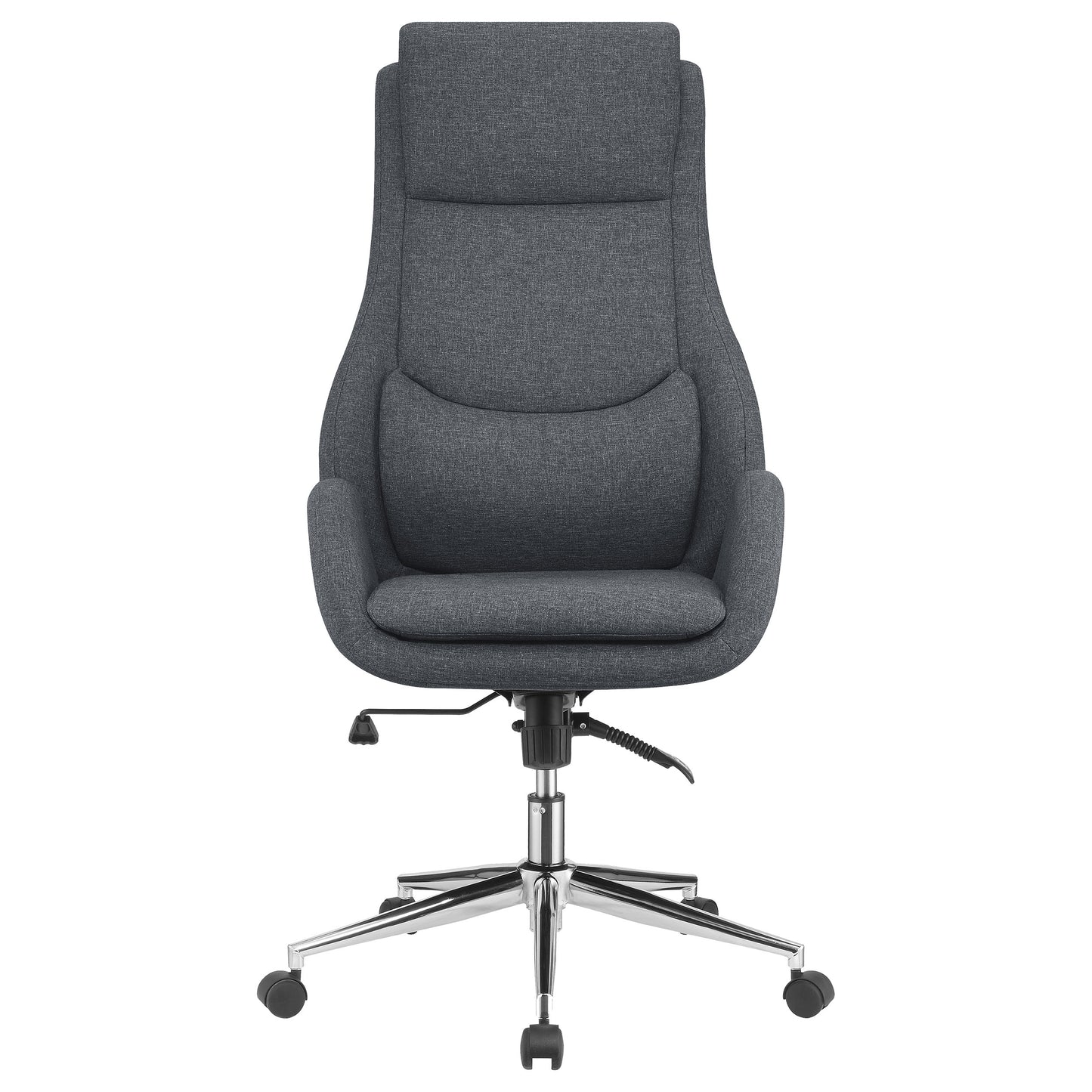 Cruz Upholstered Adjustable Home Office Desk Chair Grey