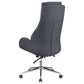 Cruz Upholstered Adjustable Home Office Desk Chair Grey