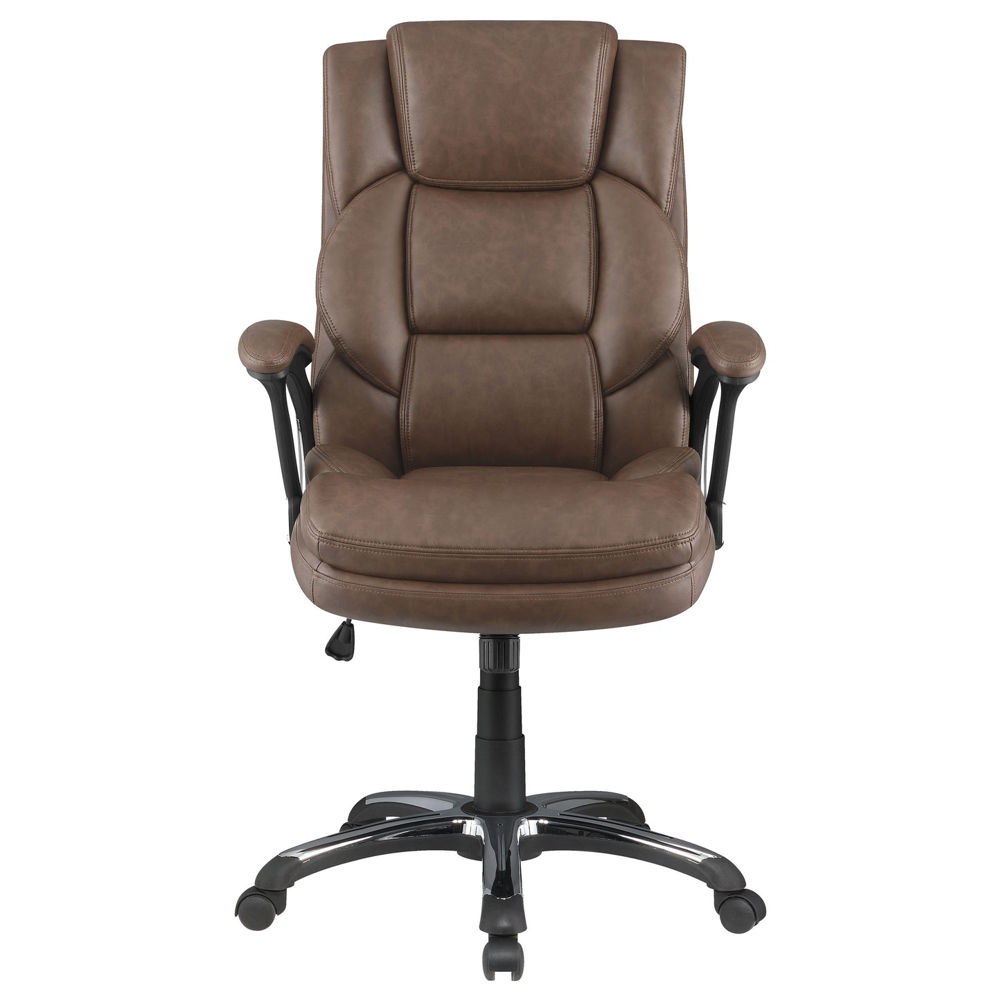 Nerris Upholstered Adjustable Home Office Desk Chair Brown