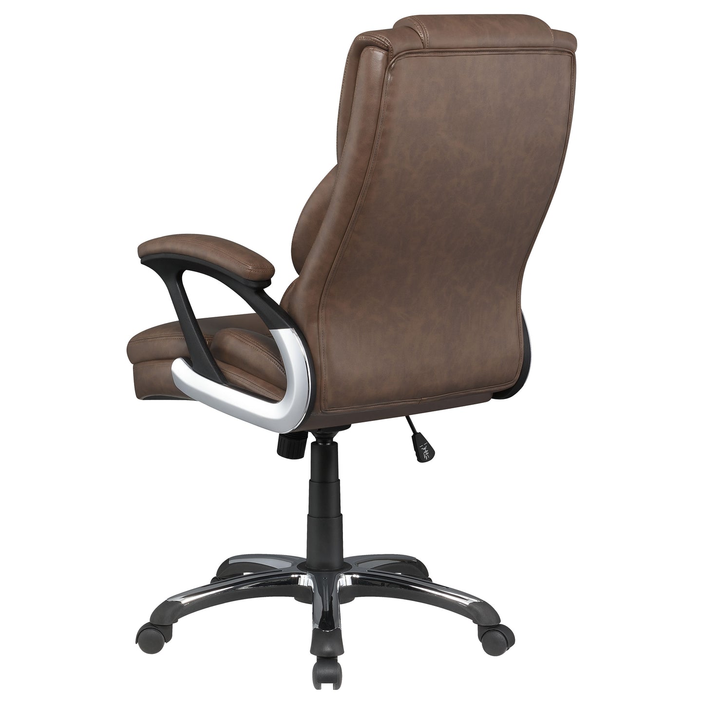 Nerris Upholstered Adjustable Home Office Desk Chair Brown