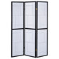 Damis 3-Panel Room Divider Folding Shoji Screen Black