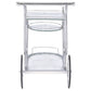 Sarandon 3-tier Glass Shelf Metal Bar Cart Chrome