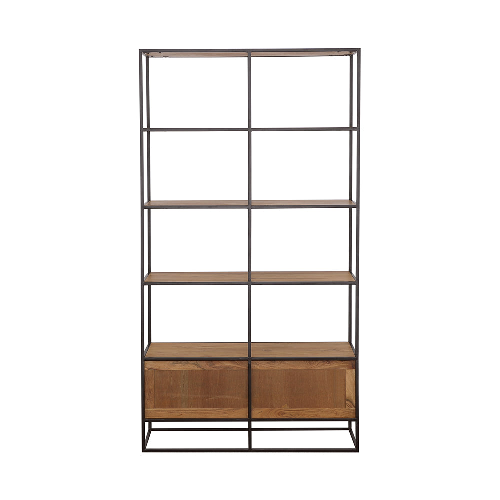 Belcroft 74-inch 4-drawer Storage Bookshelf Natural Acacia