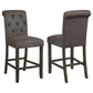 Balboa Fabric Upholstered Counter Chair Grey (Set of 2)