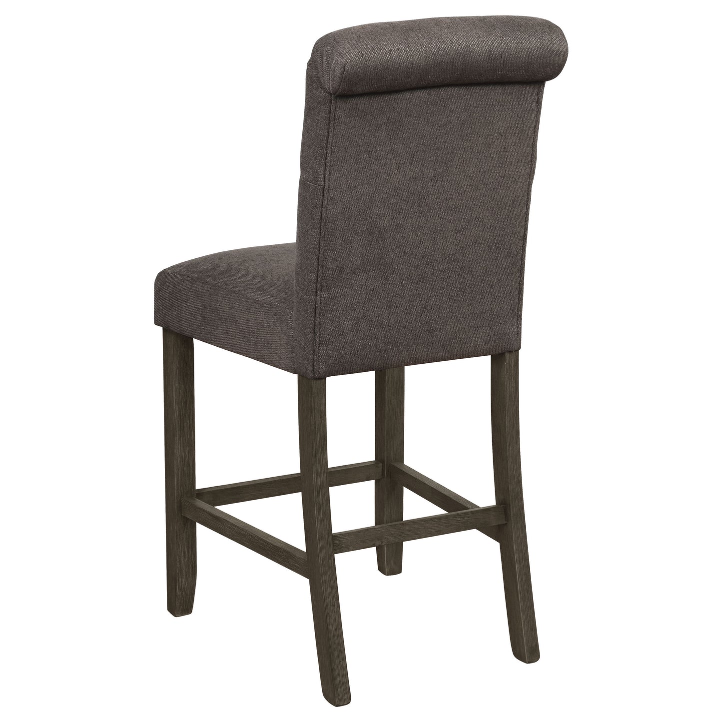 Balboa Fabric Upholstered Counter Chair Grey (Set of 2)