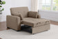 Edith Upholstered Convertible Sleeper Sofa Bed Beige