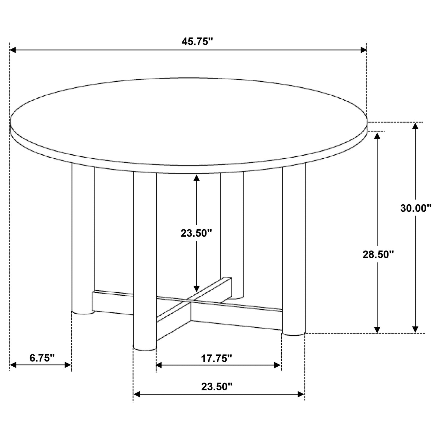 Biltmore 5-piece 46-inch Round Wood Dining Table Set Walnut