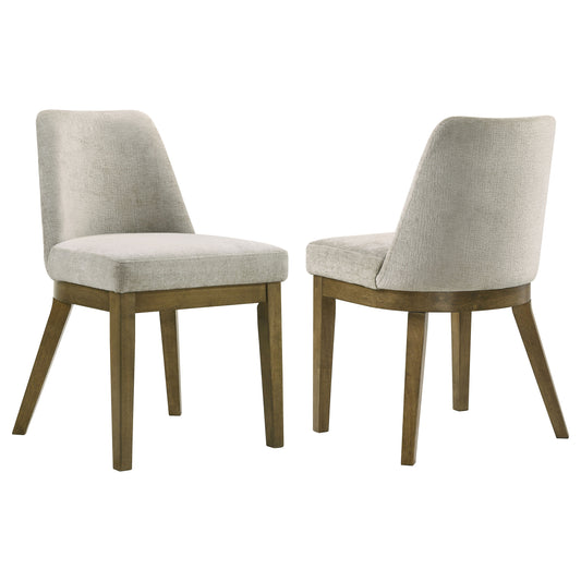 Castlewood Upholstered Dining Chair Brown Oak (Set of 2)