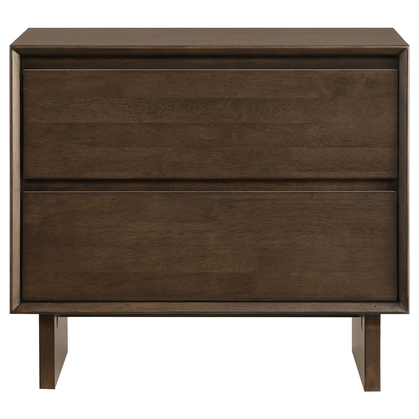 Glenwood 2-drawer Nightstand Bedside Table Warm Brown