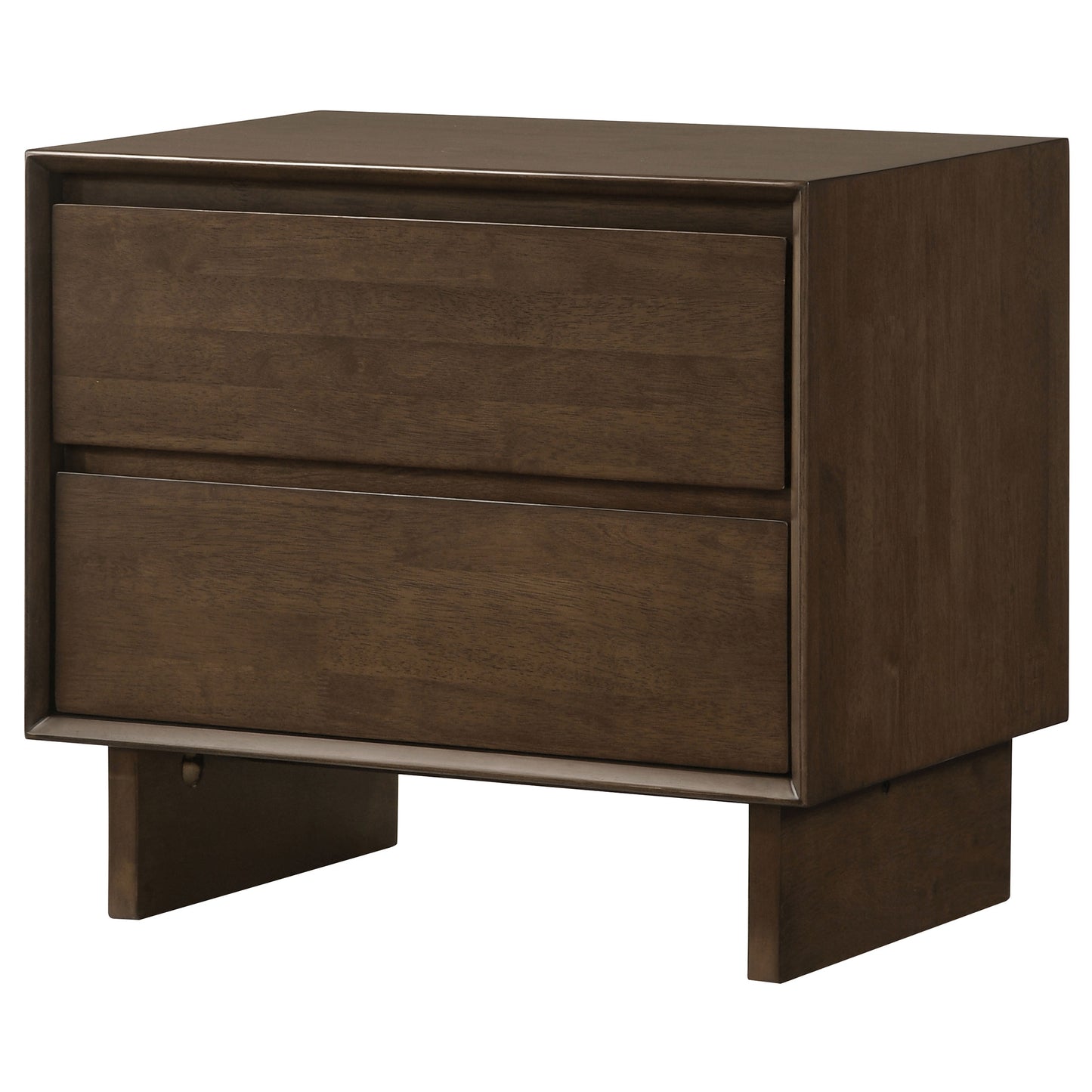 Glenwood 2-drawer Nightstand Bedside Table Warm Brown