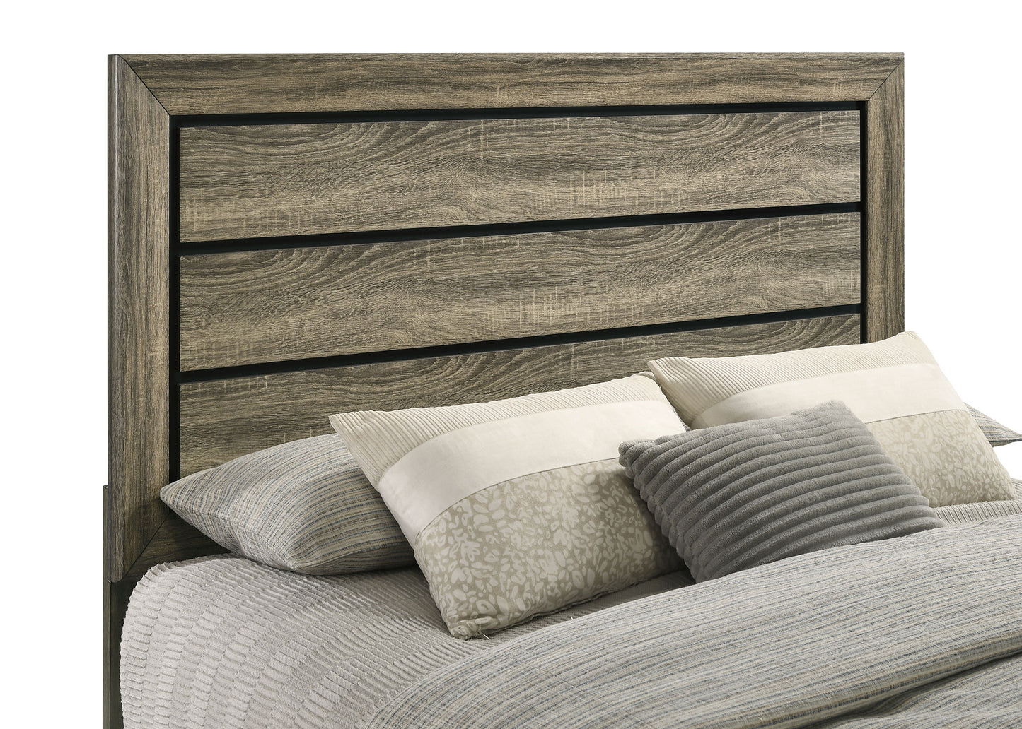 Kauffman Wood Queen Panel Bed Washed Taupe